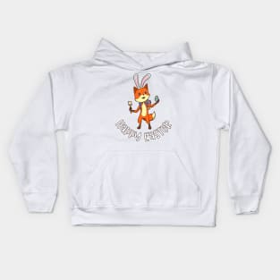 Fox with rabbit ears - Happy Easter Kids Hoodie